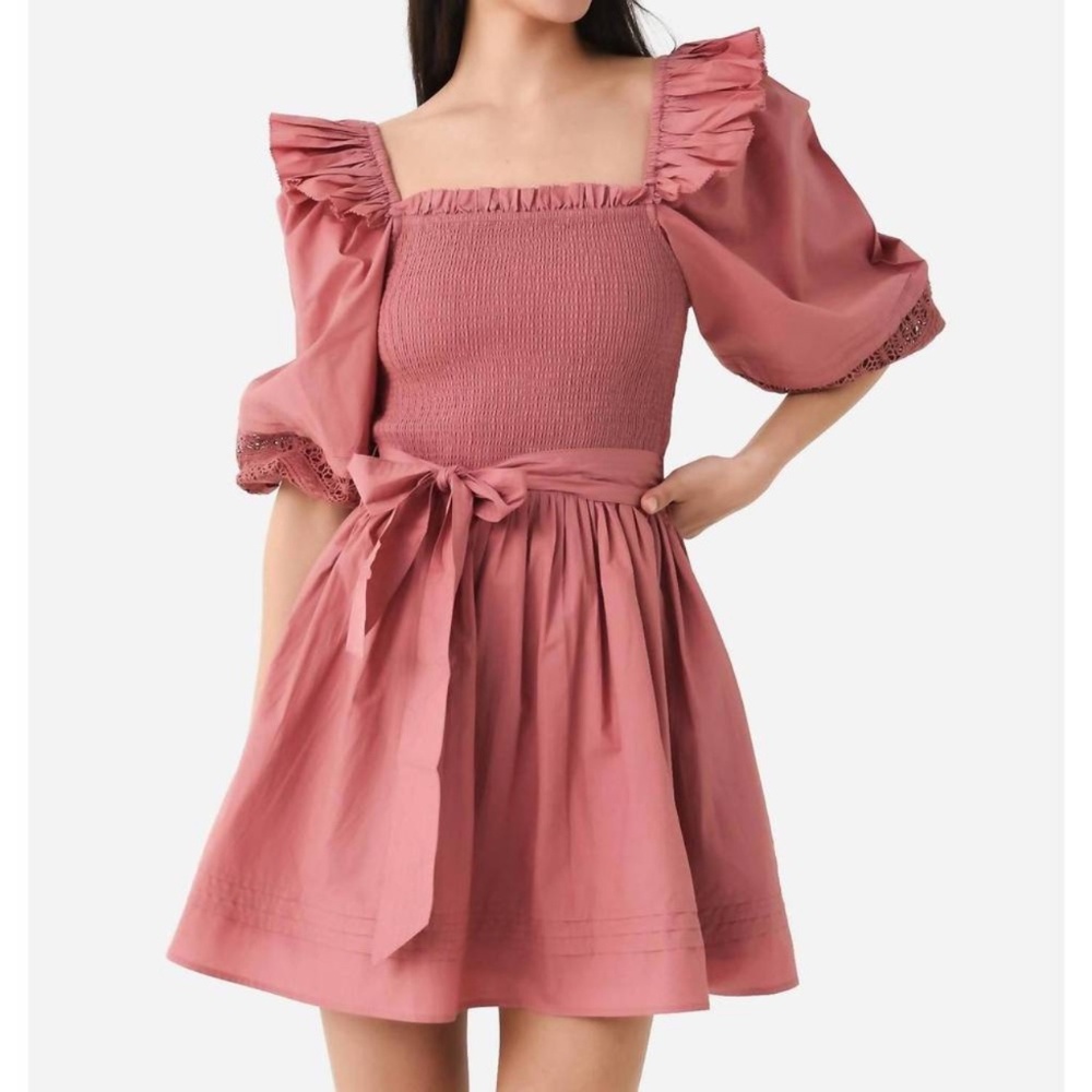 NEW CLEOBELLA cassia mini dress in rose Size M